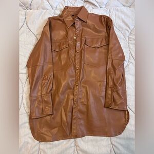 Leather coat